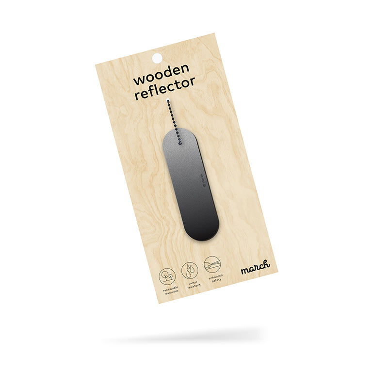 Reflekterande Hänge | FSC Trä | Fade Black Avlång