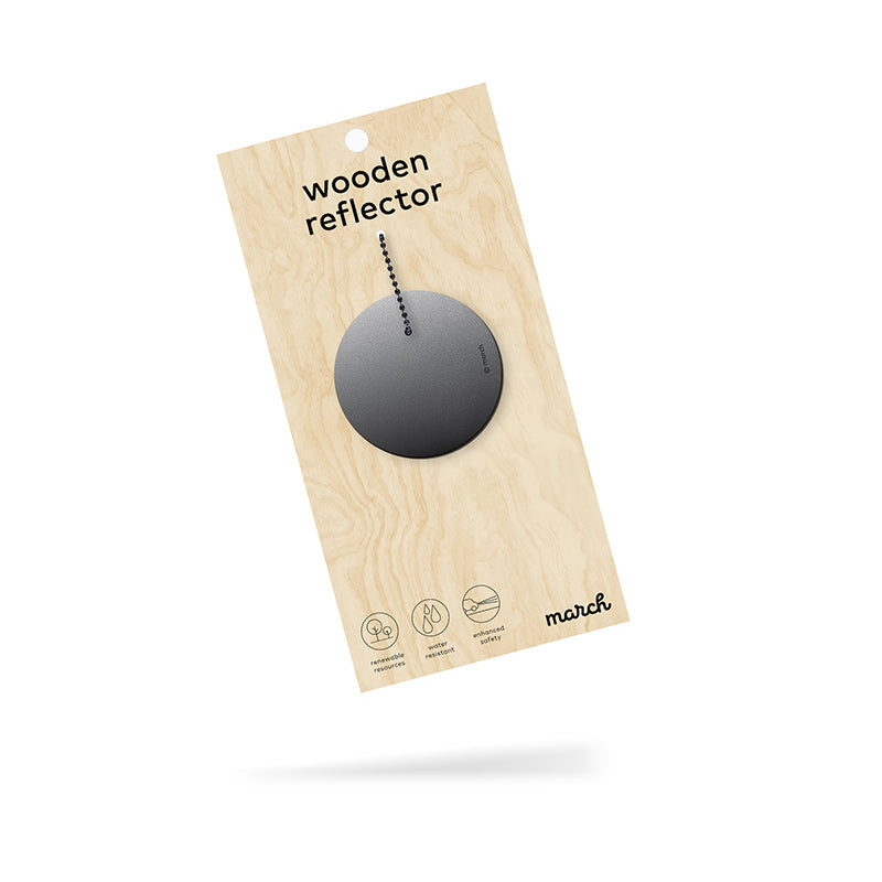 Reflekterande Hänge | FSC Trä | Fade Black Rund