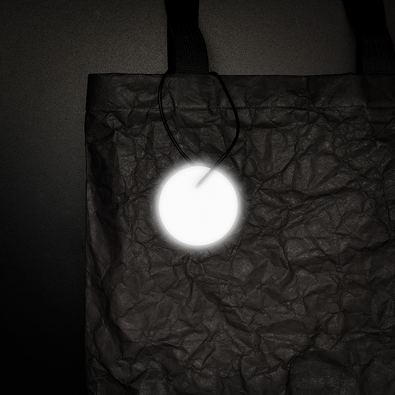 Reflekterande Hänge | Svart Rund